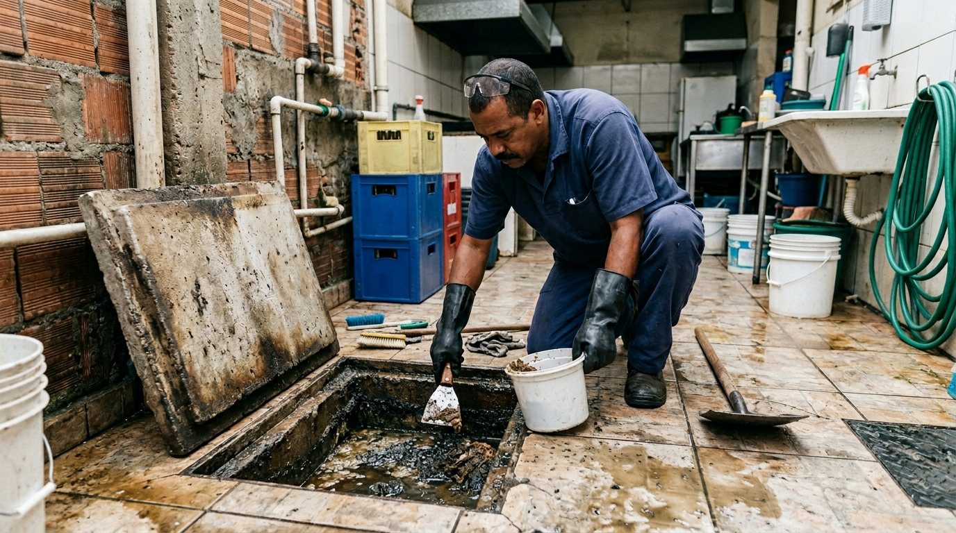 Limpeza de Caixa de Gordura Residencial em Viamão‑RS