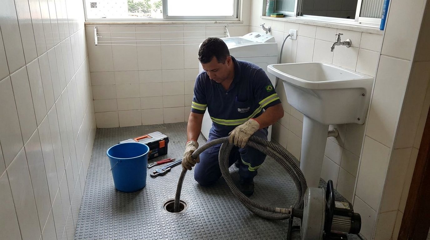 Ponto de Esgoto na Lavanderia em Viamão‑RS